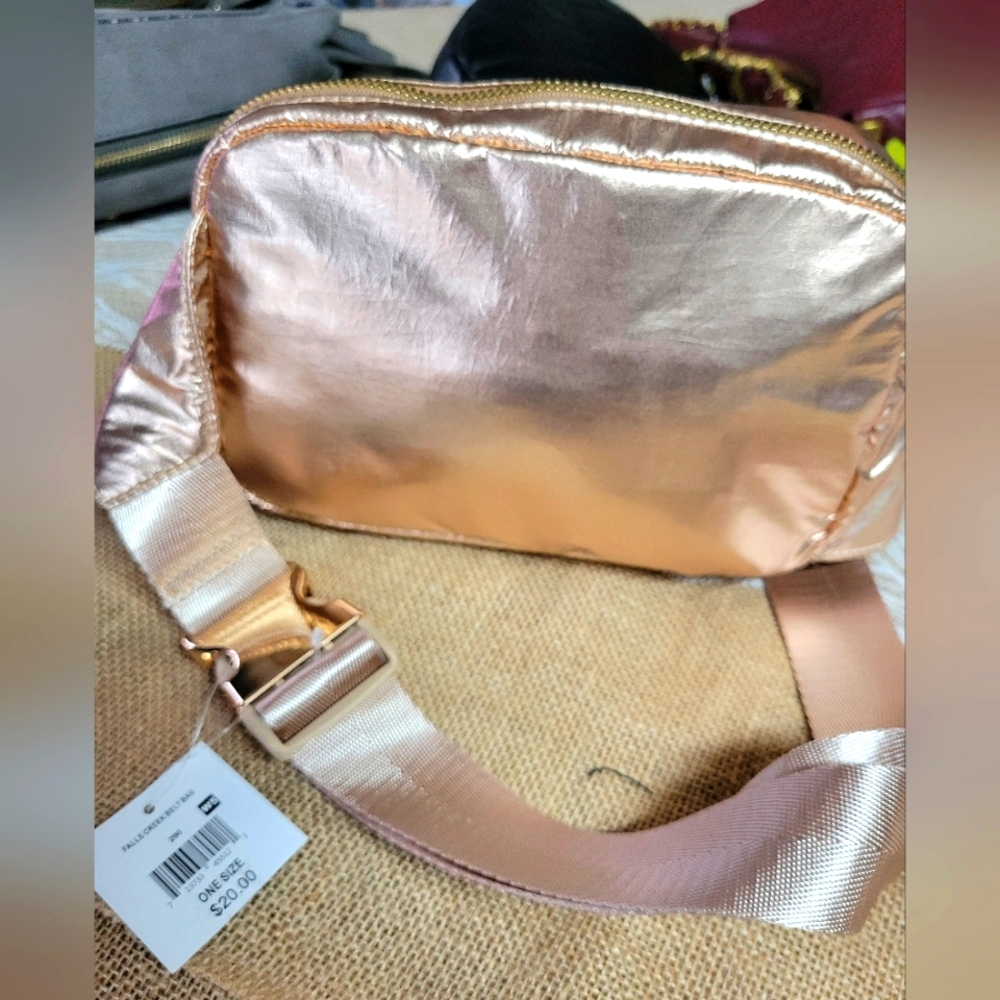 Falls creek womans nylon belt bag-rosegold